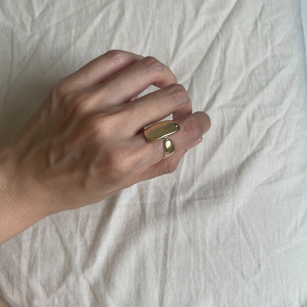 Aurate Vermeil Adjustable Ring, 925 silver + gold plated